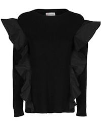 RED Valentino - Long-Sleeved Round-Neck Sweater - Lyst