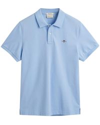 GANT - Logo Short Sleeve Polo Shirt - Lyst