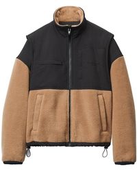 Alexander Wang - Panelled Zip Fleece Jacket - Lyst