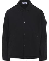 Stone Island - Logo Patch Buttoned Jacket - Lyst