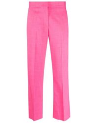 MSGM - High-Waist Cropped Trousers - Lyst