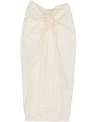 Magda Butrym - Magda Burtym Rose Knot Detailed Draped Long Skirt - Lyst