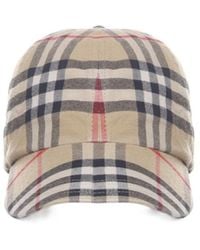 Burberry - Checked Curved-Peak Baseball Cap - Lyst