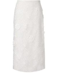 Dorothee Schumacher - Sheer Meadow Floral Organza Midi Skirt - Lyst