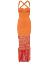 Galvan London - Fringed Midi Dress - Lyst