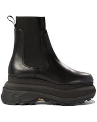 Sacai - Chelsea Leather Ankle Boots - Lyst