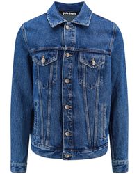 Palm Angels - Monogram Detailed Denim Jacket - Lyst