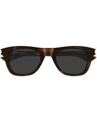 Saint Laurent - Tortoiseshell-Pattern Sunglasses - Lyst