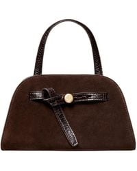 Tory Burch - Croc-Effect Suede Tote Bag - Lyst