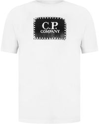 C.P. Company - Block Logo Regular Fit T-Shirt - Lyst