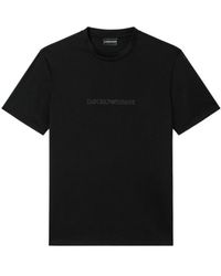 Emporio Armani - Logo Cotton T-Shirt - Lyst