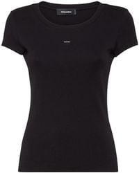 DSquared² - Leaf Logo Plaque Crewneck T-Shirt - Lyst