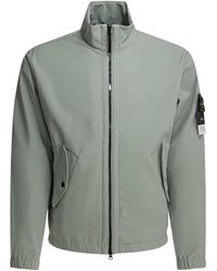 Stone Island - Stand Collar Zip-Up Jacket - Lyst