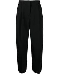 Jil Sander - Pleated Cotton-Wool Tailored Trousers - Lyst