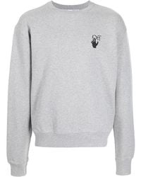 Off-White c/o Virgil Abloh - Logo-Print Long-Sleeve Sweatshirt - Lyst