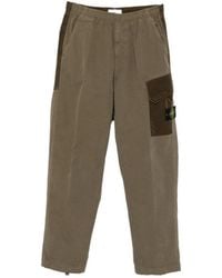 Stone Island - Logo-Patch Cotton Cargo Pants - Lyst