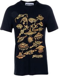 Moschino - T-Shirt With Round Neck And Short Sleeves - Lyst