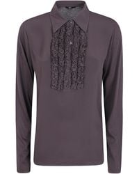 Seventy - Long-Sleeved Floral Knit Polo Shirt - Lyst