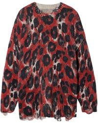 R13 - Animal Print Knitted Jumper - Lyst