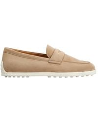 Tod's - Logo Plaque Slip-On Loafers - Lyst