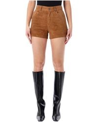 Haikure - Brit Suede High-Rise Shorts - Lyst