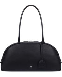 Courreges - Courrèges Curved Zip Shoulder Bag - Lyst