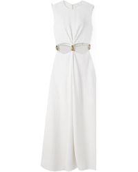 Chloé - Extra Long Dress With Embellished Cut And Cut - Lyst