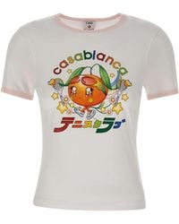 CASABLANCA - Mascot Ringer Short Sleeve T-Shirt - Lyst