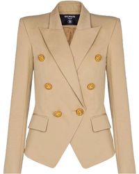Balmain - Gabardine 6-Button Jacket - Lyst
