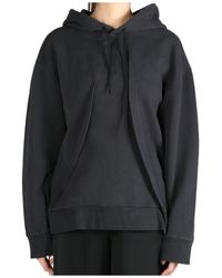 MM6 by Maison Margiela - Pleat Detailed Drawstring Hoodie - Lyst