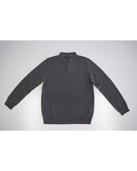 BOSS - Lapel Long-Sleeved Polo Shirt - Lyst