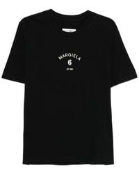 MM6 by Maison Margiela - Logo Printed Crewneck T-Shirt - Lyst