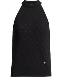 Balmain - Virgin Wool Quilted Effect Top - Lyst