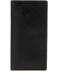 Burberry - Check Pattern Bi-Fold Wallet - Lyst