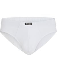 ZEGNA - Logo Waist-Edge Panties - Lyst