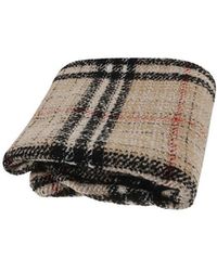 Burberry - Checked Cashmere-Silk Blend Tweed Blanket - Lyst