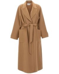 Kaos - Belted Long Coat - Lyst