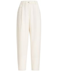 Brunello Cucinelli - Embellished Straight Trousers - Lyst