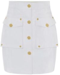 Elisabetta Franchi - Button-Up Mini Cargo Skirt - Lyst