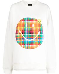 Joshua Sanders - Plaid Smiley-Motif Jersey Sweatshirt - Lyst