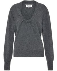 Maison Margiela - Long Sleeve Gathered Jumper - Lyst