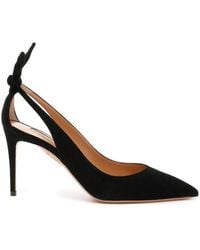 Aquazzura - Bow Tie Pointed-Toe Pumps - Lyst