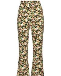 Marni - Floral-Print Casual Trousers - Lyst