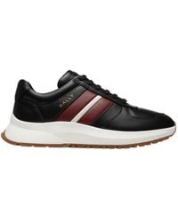 Bally - Striped Lace-Up Sneakers - Lyst