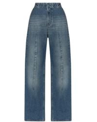 MM6 by Maison Margiela - Barrel-Leg Jeans - Lyst