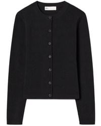 Tory Burch - Pointelle Viscose Cardigan - Lyst