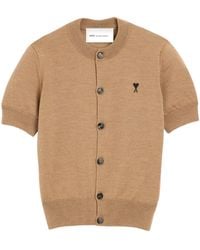 Ami Paris - Ami Ami De Coeur Short-Sleeved Cardigan - Lyst