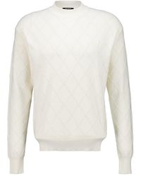 Balmain - Quilted Knitted Sweater - Lyst