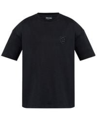 Giorgio Armani - Logo Embroidered Crewneck T-Shirt - Lyst