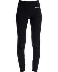 Jil Sander - Logo-Patch Slim-Cut Ribbed Leggings - Lyst